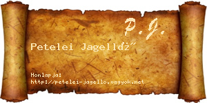 Petelei Jagelló névjegykártya